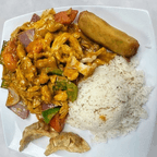 Best Combination Plates #5 Thai Style Curry Chicken 泰式咖喱鸡 in Carmichael, CA